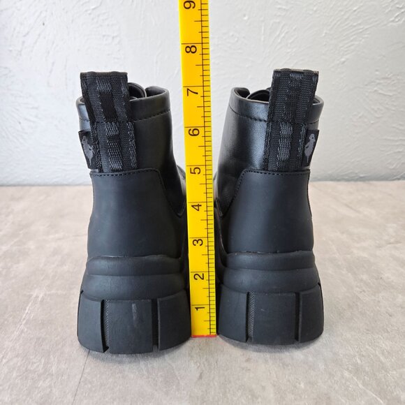 Rocket Dog Combat Boots Black Grunge Retro Lace Up Chunky Platform Hiker Booties - Picture 4 of 12